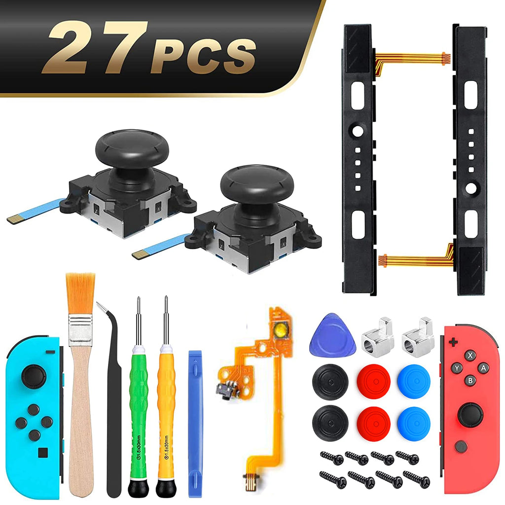 25In1 Joycon Joystick Replacement Kit for Nintendo Switch Ns Left Right Controller Repair Parts 3D Analog Thumb Stick Accessory
