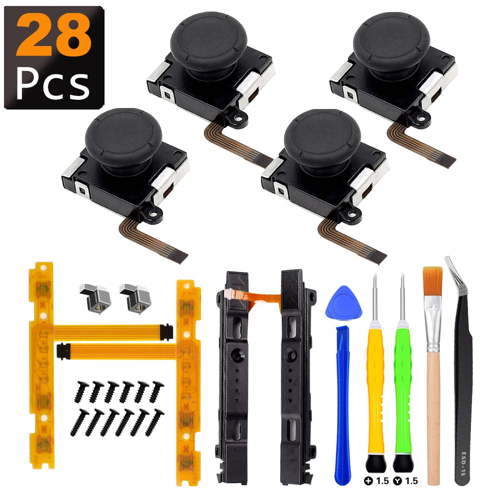 25In1 Joycon Joystick Replacement Kit for Nintendo Switch Ns Left Right Controller Repair Parts 3D Analog Thumb Stick Accessory