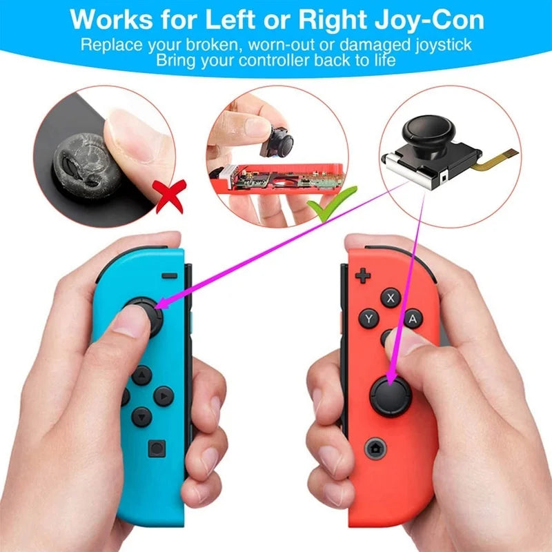 25In1 Joycon Joystick Replacement Kit for Nintendo Switch Ns Left Right Controller Repair Parts 3D Analog Thumb Stick Accessory