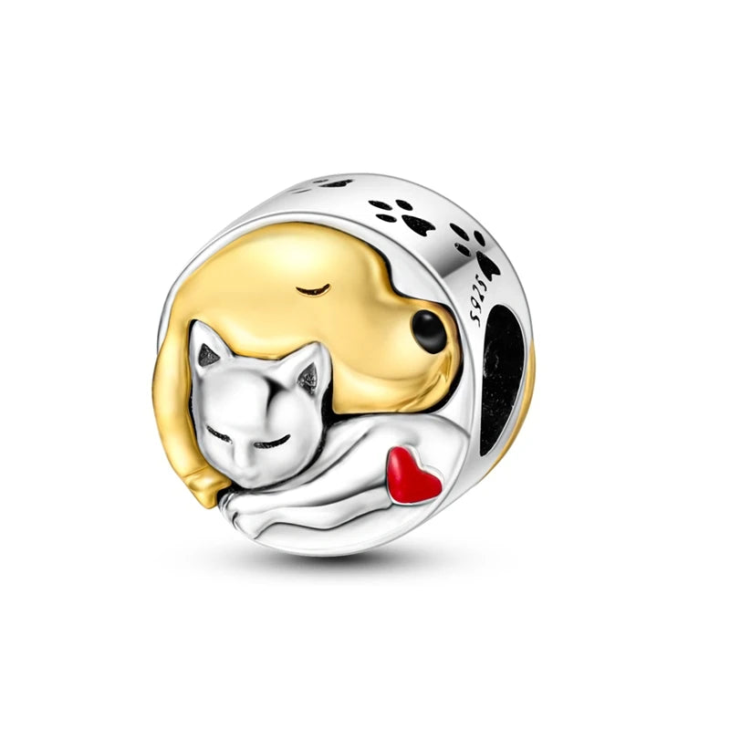 New 925 Sterling Silver Charms Bead Red Cherry Strawberry Love Heart Charm Fit Original Bracelet Pendant DIY Jewelry For Women