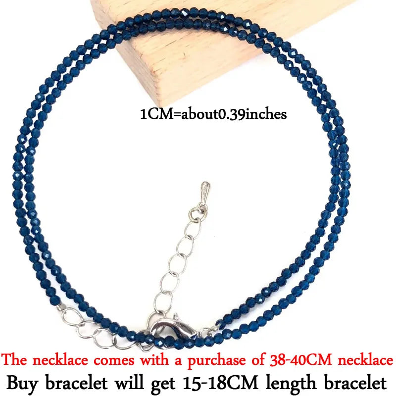 Mini -Faceted Gem Beads Necklaces For Women Natural Stone Chokers Agate garnet pearl Chain Handmade bracelet Yoga Jewelry Female
