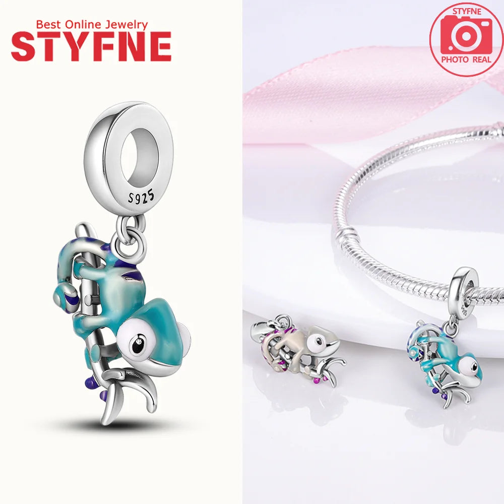 S925 Silver Glow-in-the-dark Firefly Charm Pendant Fit Original Charms Bracelet Gift Beads for Women Diy Fine Jewelry Gifts