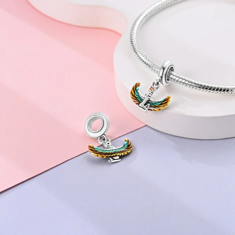 New 925 Silver Dream Charms Baeds Angel Devil's Eye Fatima's Hand Cross Charms Pendant Fit Original Bracelet Women Jewelry Gift