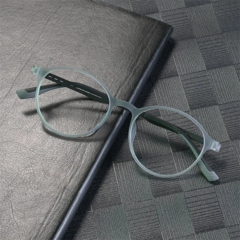 New Ultralight Rubber Titanium Alloy TR90 Myopia Glasses Retro Round Optical Prescription Eyeglasses Frame Men And Women Eyewear