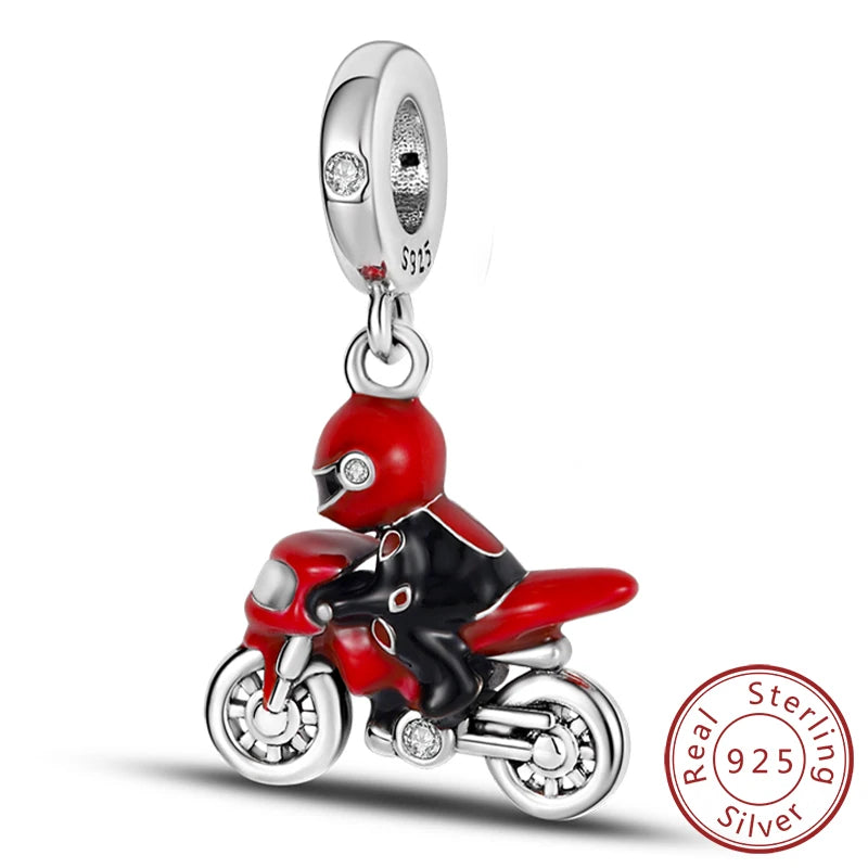 Original Charms Bead 925 Sterling Silver Paris Tower Car Map Castle Travel Charms Fit Pendant Bracelets Women DIY Jewelry Making