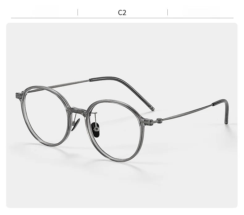 F·DRACON Ultra Light Titanium Eyeglass Frame Retro Round Men's And Women's Eyeglass Frame 9g Optical Prescription Frame 9206
