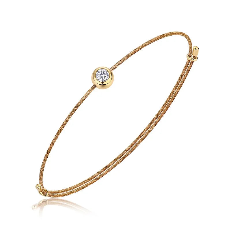 JIUZUAN D Color VVS1 Moissanite Bracelet, GRA Certified, 0.3Ct Lab Diamond, Adjustable Cord in 6 Colors, Elegant Jewelry for Wom