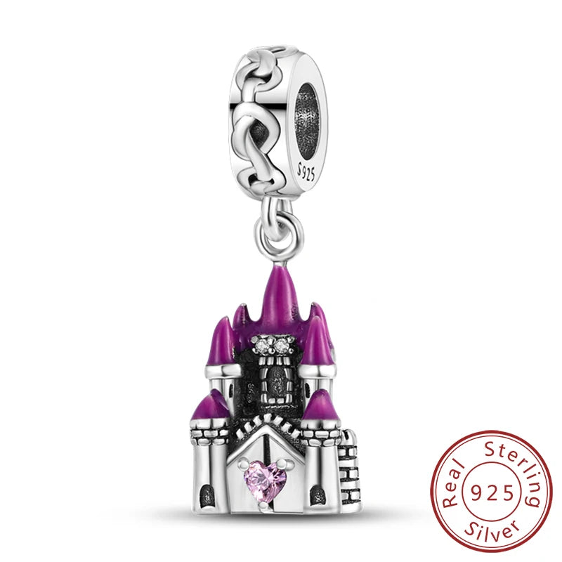 Original Charms Bead 925 Sterling Silver Paris Tower Car Map Castle Travel Charms Fit Pendant Bracelets Women DIY Jewelry Making