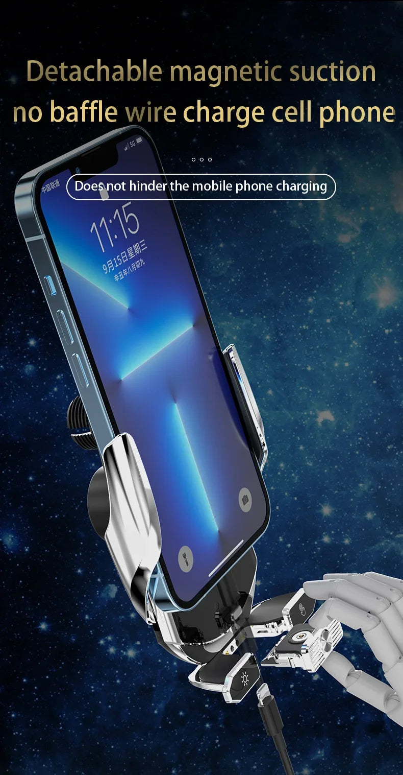 Wireless Charger Car Auto Magnetic Air Vent Phone Holder For iPhone 16 15 14 13 Samsung Xiaomi Induction Fast Charging Station