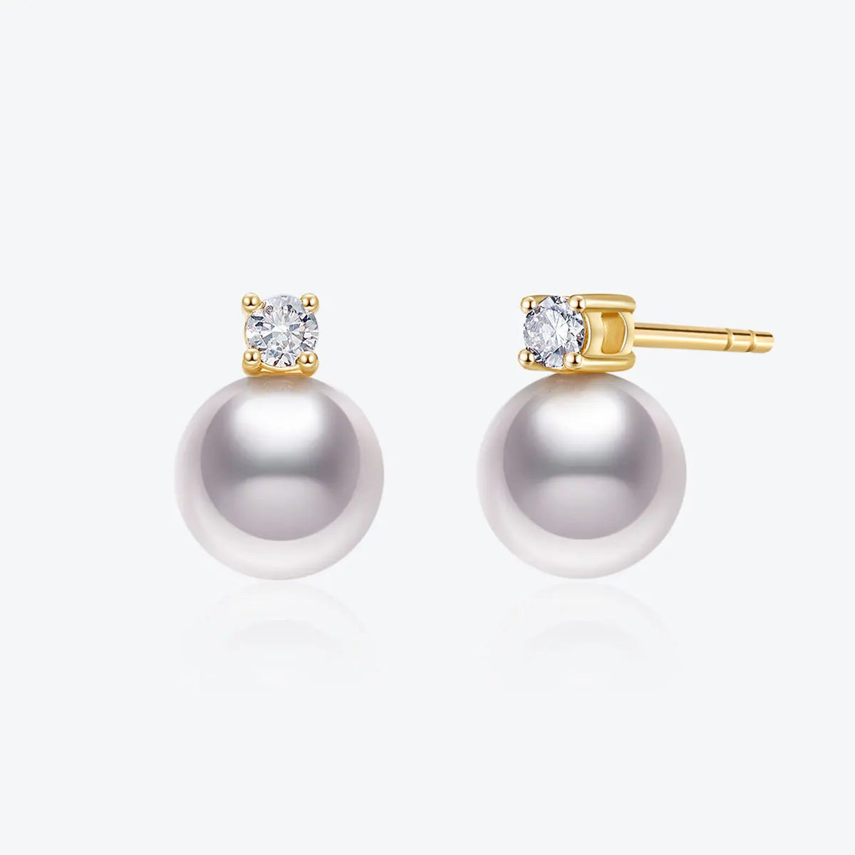Senlissi-New Fashion Lofty 8-12mm Freshwater Pearl Stud 18k Earrings for Women S925 Sterling Silver Jewelry Girlfriend Gifts