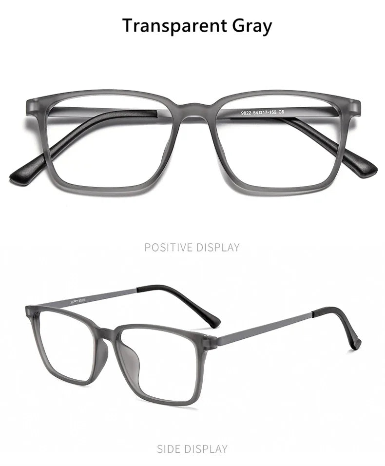 Ultra-Light Square Rubber Titanium Myopia Eyewear Frame Women Blue Light Blocking Optical Prescription Glasses Frame Men 9822