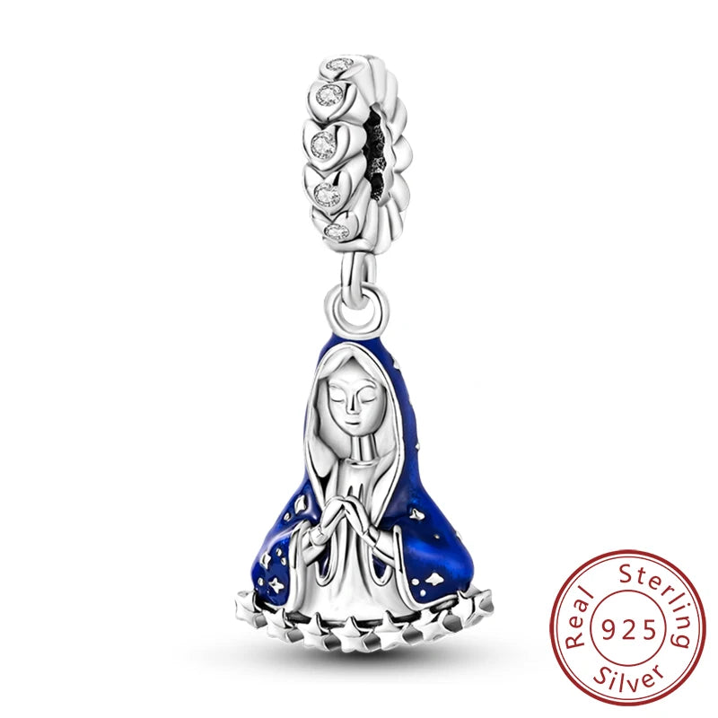 New 925 Silver Dream Charms Baeds Angel Devil's Eye Fatima's Hand Cross Charms Pendant Fit Original Bracelet Women Jewelry Gift