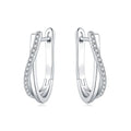 925 Silver Star Twisted Line Earrings Jewelry Versatile Hoop Earrings For Women Jewelry Fine Birthday Party Gifts