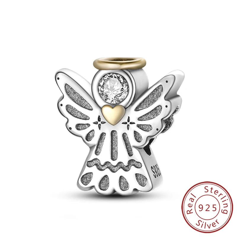 New 925 Silver Dream Charms Baeds Angel Devil's Eye Fatima's Hand Cross Charms Pendant Fit Original Bracelet Women Jewelry Gift