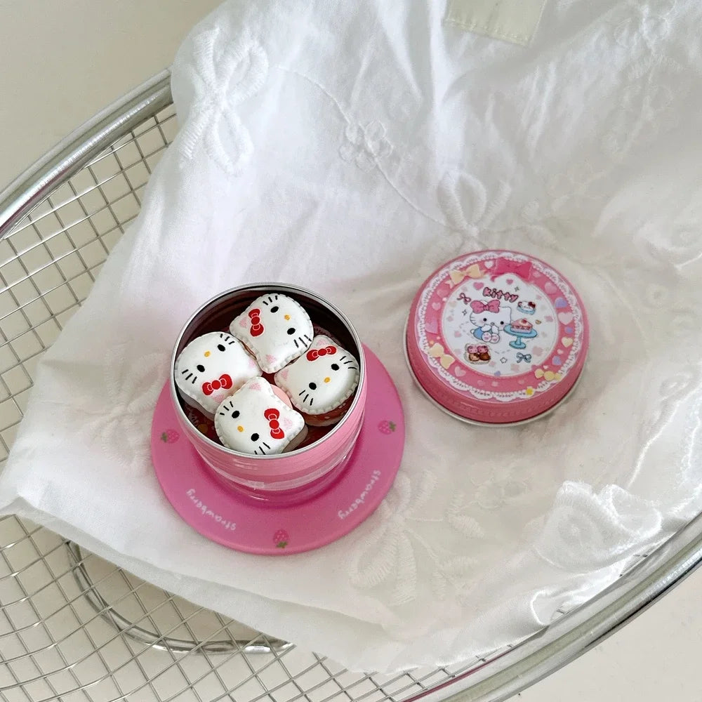 Sticker 3D Cute Sanrio Hello Kitty Magnetic Holder Magsafe Wireless Charge Phone Case For iPhone 17 16 15 14 13 Pro Max Cover