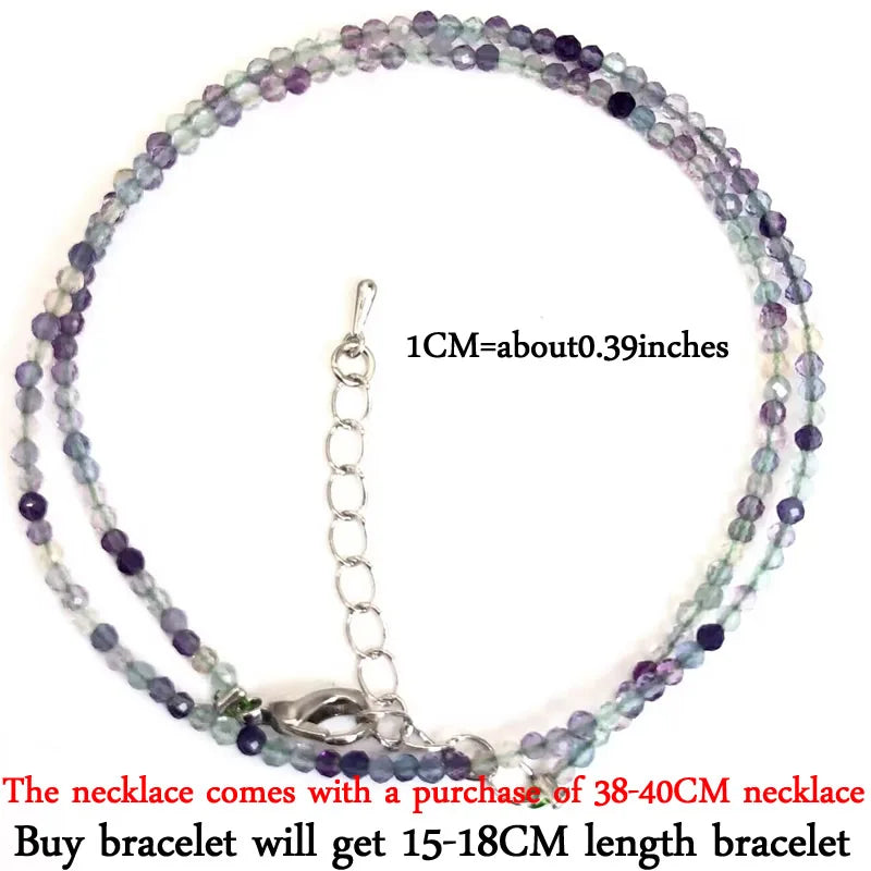 Mini -Faceted Gem Beads Necklaces For Women Natural Stone Chokers Agate garnet pearl Chain Handmade bracelet Yoga Jewelry Female