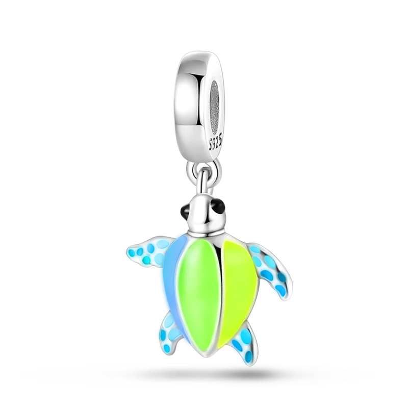 Hot Sale silver-plated Glow in the dark Firefly Honeybee Star Charms Beads Fit Qikaola Original Bracelets Fine DIY Jewelry Gift