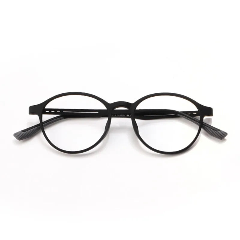 KOCOLIOR New Rubber Titanium Anti Blue Light Reading Glasses Customized Optical Round Frame Presbyopia Glasses for Men and Women