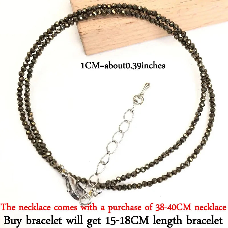 Mini -Faceted Gem Beads Necklaces For Women Natural Stone Chokers Agate garnet pearl Chain Handmade bracelet Yoga Jewelry Female