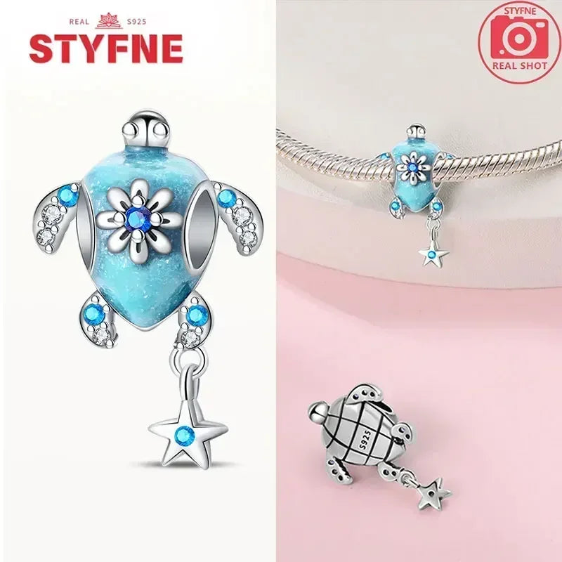 S925 Silver Glow-in-the-dark Firefly Charm Pendant Fit Original Charms Bracelet Gift Beads for Women Diy Fine Jewelry Gifts