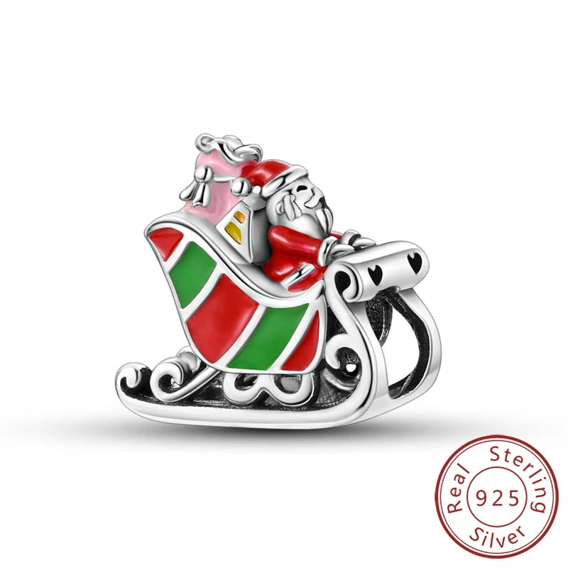 New 925 Sterling Silver Charms Bead Red Cherry Strawberry Love Heart Charm Fit Original Bracelet Pendant DIY Jewelry For Women