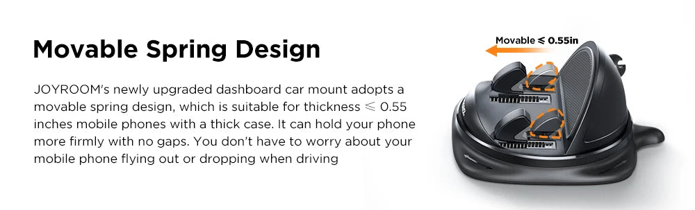 Joyroom Dashboard Universal Car Phone Holder Upgraded Reusable Silicone Phone Mount for Car Dash Anti-Slip Pad Mat Phone Holder