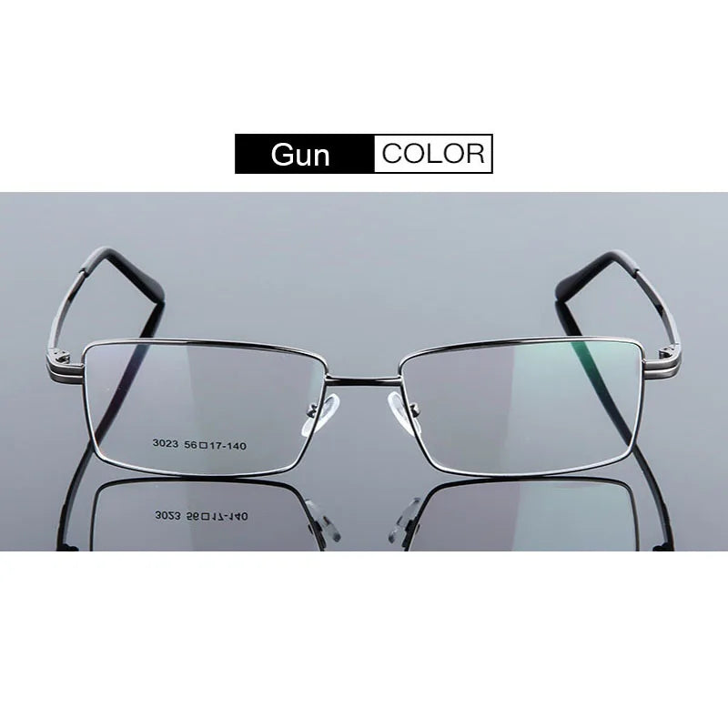 UVLAIK Square Titanium Glasses Frame Alloy Thick Eyeglasses For Women Metal Plated Eyewear Man Female Male Frames