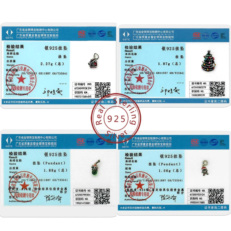 Christmas Charm Bead Pendant 925 Sterling Silver Christmas Elk Snowman Santa Claus Charm Fit Original Bracelet Women DIY Jewelry