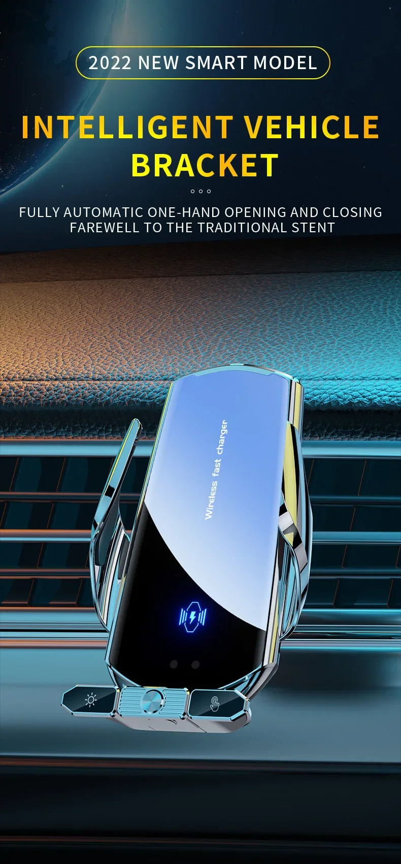 Wireless Charger Car Auto Magnetic Air Vent Phone Holder For iPhone 16 15 14 13 Samsung Xiaomi Induction Fast Charging Station