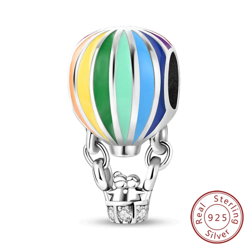 Original Charms Bead 925 Sterling Silver Paris Tower Car Map Castle Travel Charms Fit Pendant Bracelets Women DIY Jewelry Making