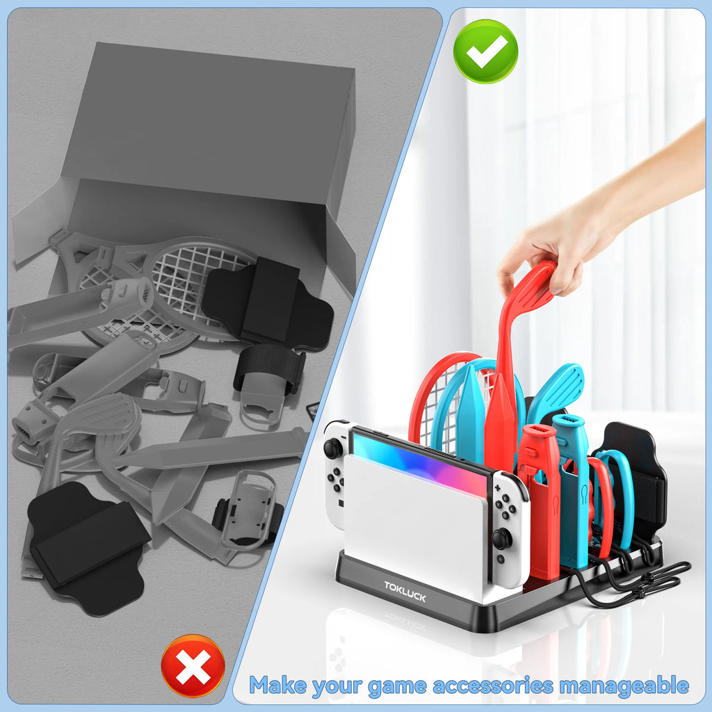 All In One for Switch/Switch OLED Sports Game Accessories Kit for Switch Set Storage Stand for N-Switch