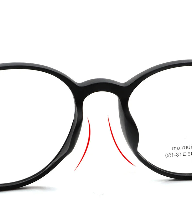 New Ultralight Rubber Titanium Alloy TR90 Myopia Glasses Retro Round Optical Prescription Eyeglasses Frame Men And Women Eyewear