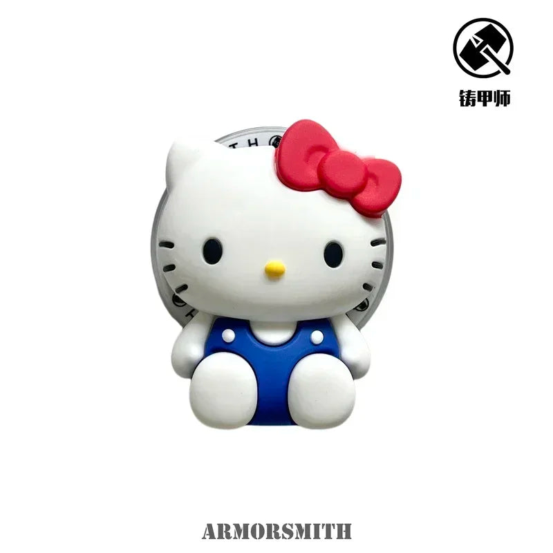 Magnetic Holder Magsafe Wireless Charge Phone Case For iPhone 16 15 14 13 12 11 Pro Max Sanrio Hello Kitty Kuromi Melody Cover