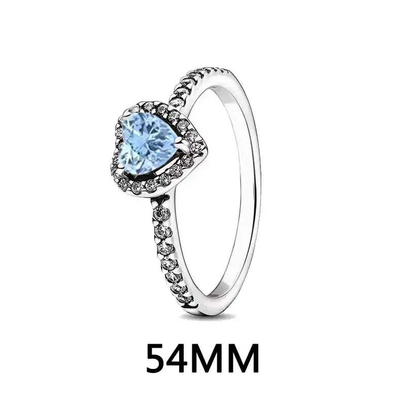 New 925 sterling silver heart-shaped pink ring necklace earring set luxurious sparkling charm jewelry fashion wedding gift