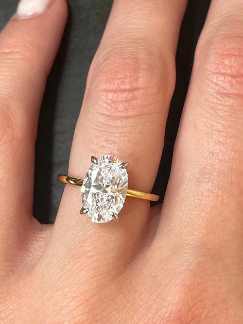 925 Sterling Silver Luxury 1-8CT Zircon Gorgeous Oval Stone Ring For Women Engagement Wedding Luxury High Quality Fine Jewelry