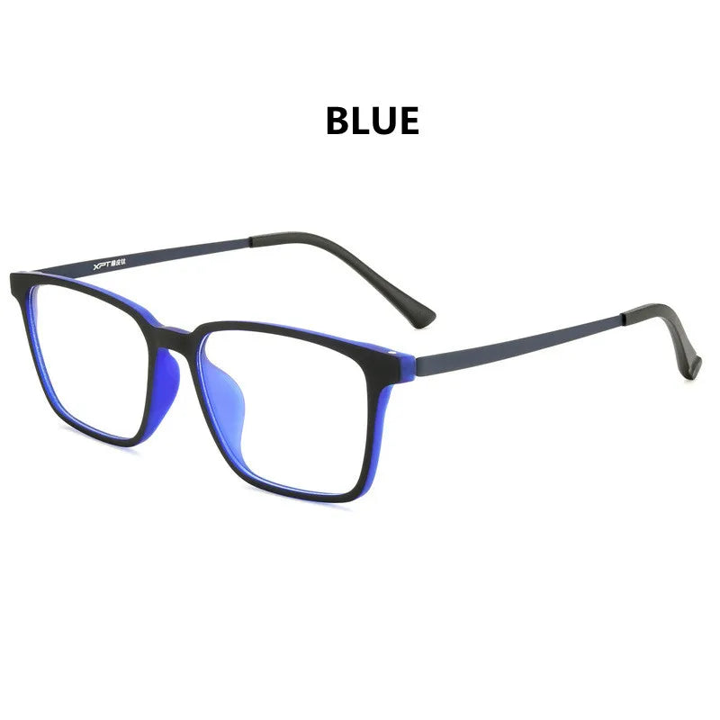 Ultra-Light Square Rubber Titanium Myopia Eyewear Frame Women Blue Light Blocking Optical Prescription Glasses Frame Men 9822