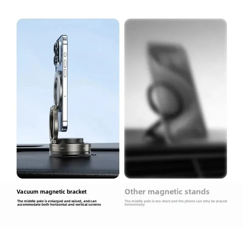 T30 Vacuum Magnetic Phone Holder Stand, for Magsafe Suction Cup Phone MountAdjustable Swivel Lock, for Your Car/Gym/Mirror