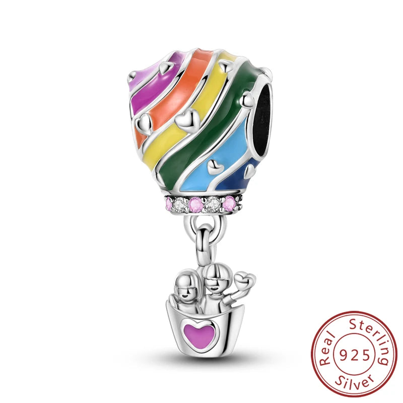 Original Charms Bead 925 Sterling Silver Paris Tower Car Map Castle Travel Charms Fit Pendant Bracelets Women DIY Jewelry Making