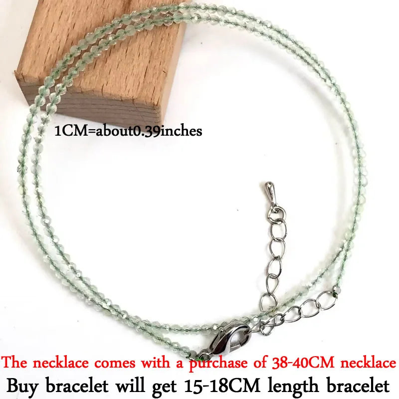 Mini -Faceted Gem Beads Necklaces For Women Natural Stone Chokers Agate garnet pearl Chain Handmade bracelet Yoga Jewelry Female