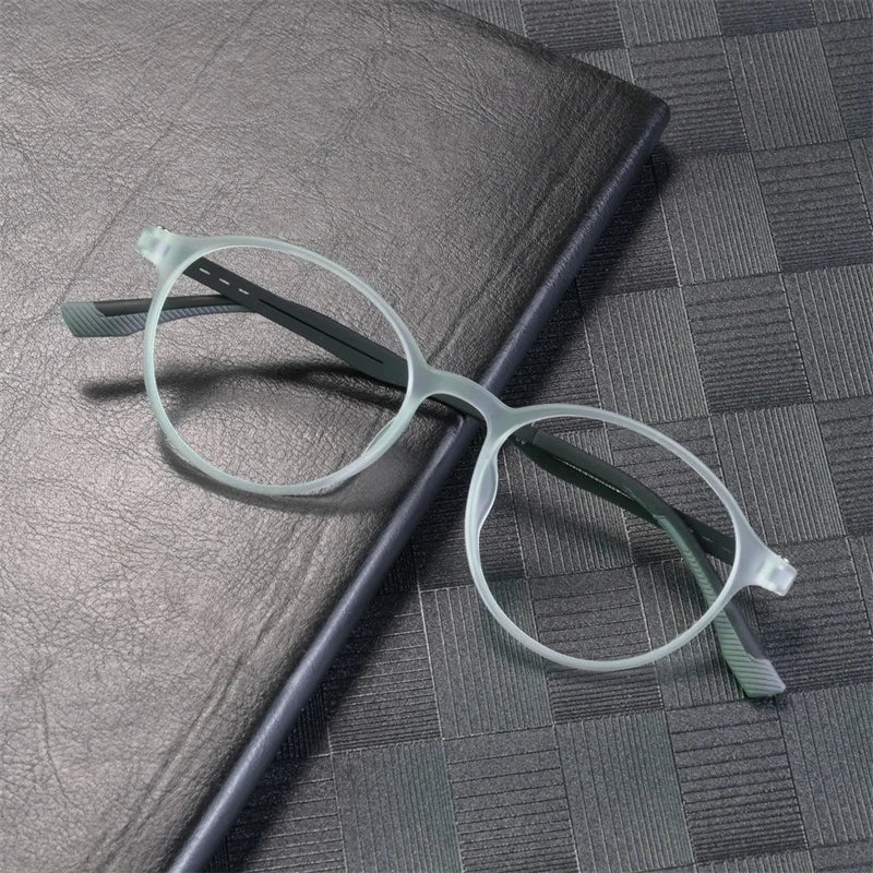 New Ultralight Rubber Titanium Alloy TR90 Myopia Glasses Retro Round Optical Prescription Eyeglasses Frame Men And Women Eyewear
