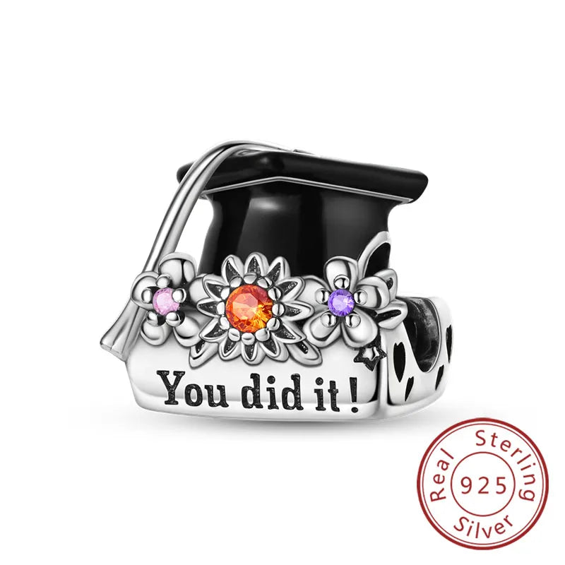 Fit Original 925 Sterling Silver Charms Beads Wine Glass Coffee Cup Charms Pendant For Women Bracelet Charms DIY Jewelry Gift