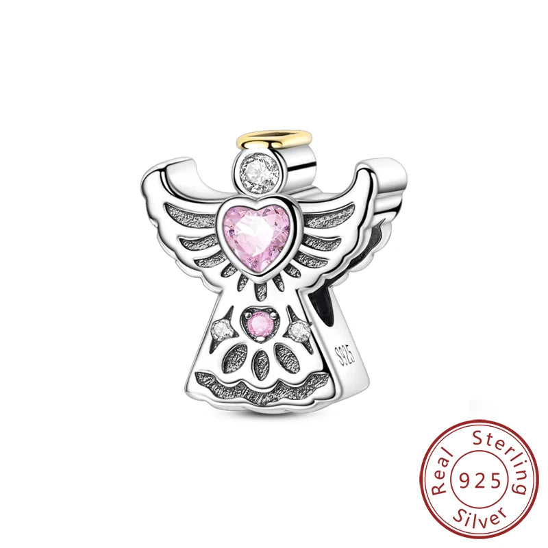 New 925 Silver Dream Charms Baeds Angel Devil's Eye Fatima's Hand Cross Charms Pendant Fit Original Bracelet Women Jewelry Gift