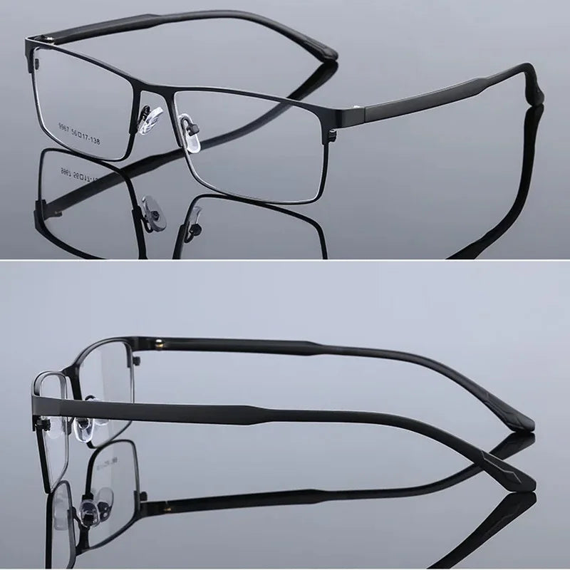 Men's Titanium Glasses Frame - Japanese High-End Square Eyewear, Ultralight Business Eyeglasses (Brand New Design)