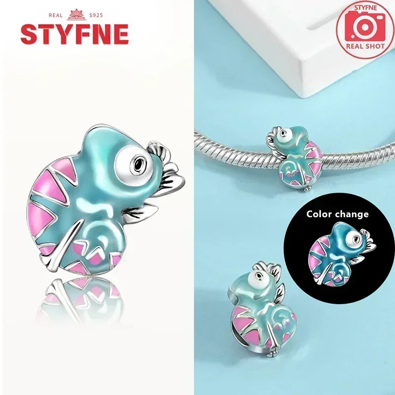 S925 Silver Glow-in-the-dark Firefly Charm Pendant Fit Original Charms Bracelet Gift Beads for Women Diy Fine Jewelry Gifts