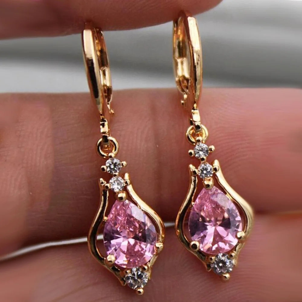 Stunning Multicolor Zircon Teardrop Earrings for Women - Fine Jewelry for Any Occasion