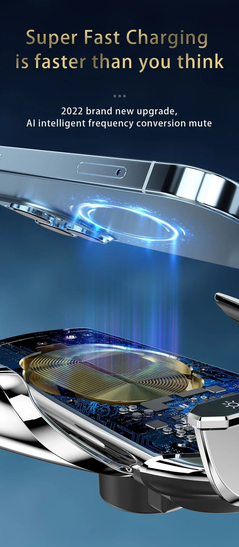 Wireless Charger Car Auto Magnetic Air Vent Phone Holder For iPhone 16 15 14 13 Samsung Xiaomi Induction Fast Charging Station