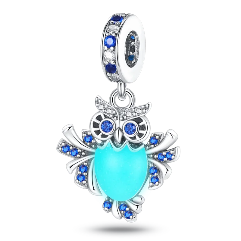 Hot Sale silver-plated Glow in the dark Firefly Honeybee Star Charms Beads Fit Qikaola Original Bracelets Fine DIY Jewelry Gift