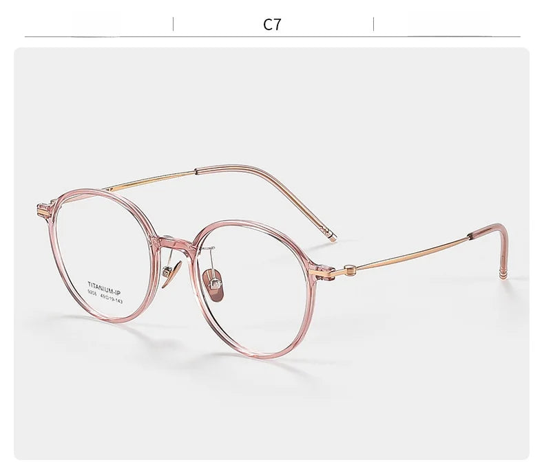 F·DRACON Ultra Light Titanium Eyeglass Frame Retro Round Men's And Women's Eyeglass Frame 9g Optical Prescription Frame 9206