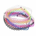 Delysia King 12 Pieces / Set Gothic Punk Elastic Hollow Chocker Women Jewelry Fishline Tattoo Stretch Vintage  Necklace