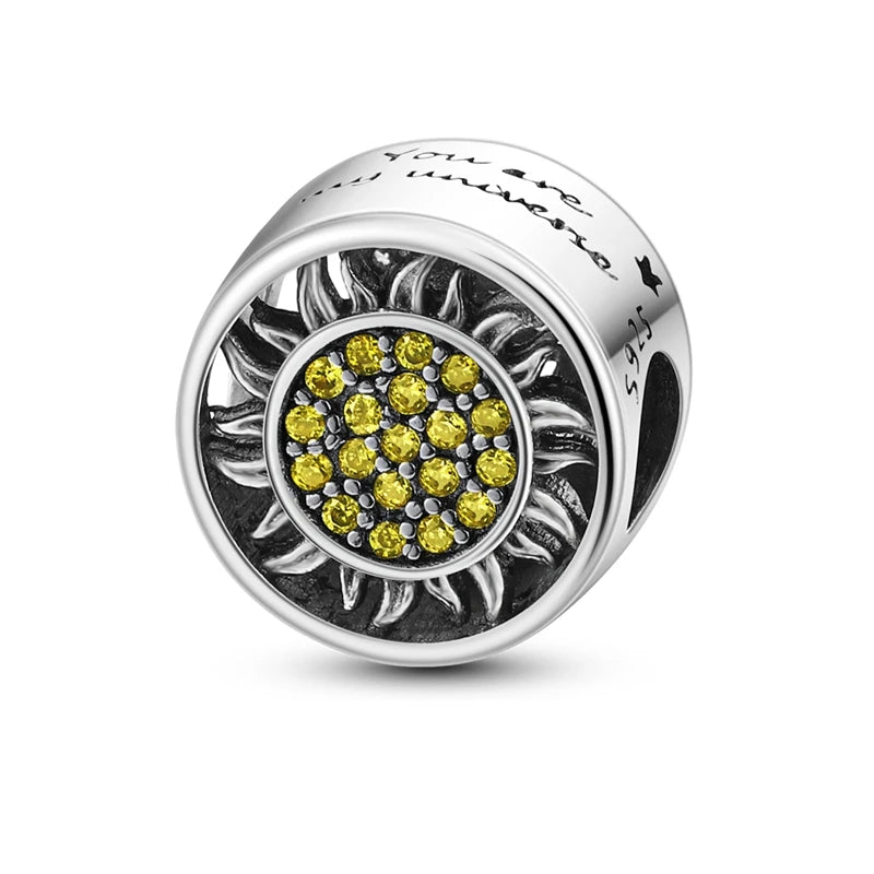 Silver Charm 925 Sterling Silver Clip Charms Safety Chain Charm CZ pave Round Clip Beads Fit Original Bracelet Jewelry Making